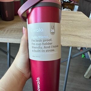 Owala FreeSip Sway Stainless Steel Water Bottle / 30oz / Color: Poinsettia